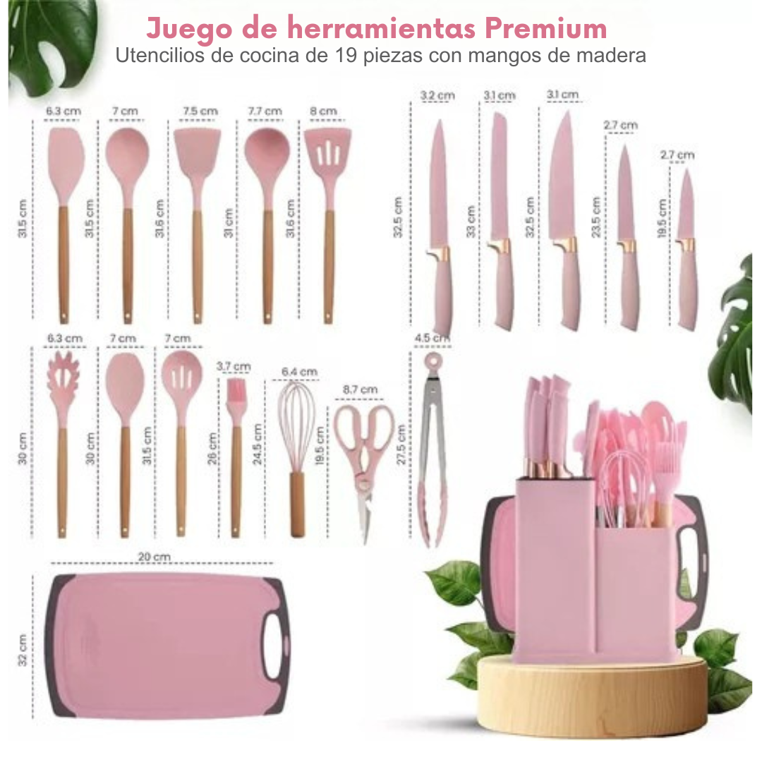 Utensilios Premium Para Tu Cocina-Set x 19 Piezas🍳👨🍳🔥