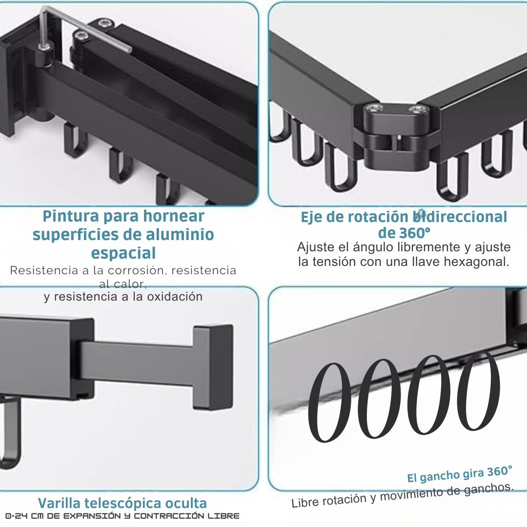 Tendedero Plegable Ultrarresistente 360°