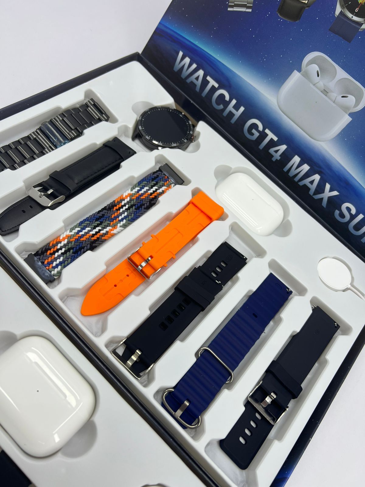El Combo Perfecto: Reloj Inteligente+Audífonos+7 Manillas Intercambiables