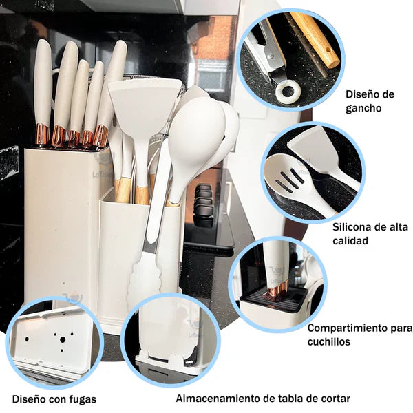 Utensilios Premium Para Tu Cocina-Set x 19 Piezas🍳👨🍳🔥