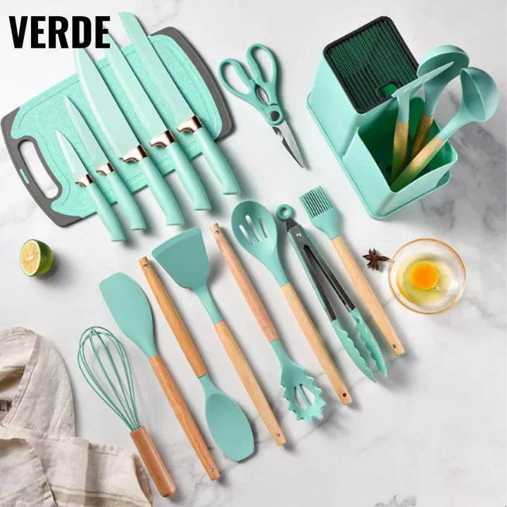Utensilios Premium Para Tu Cocina-Set x 19 Piezas🍳👨🍳🔥