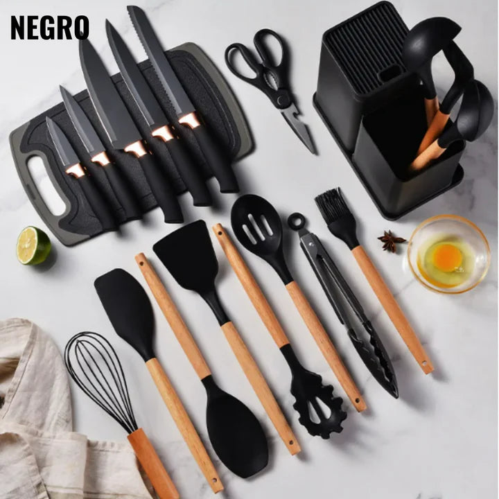 Utensilios Premium Para Tu Cocina-Set x 19 Piezas🍳👨🍳🔥