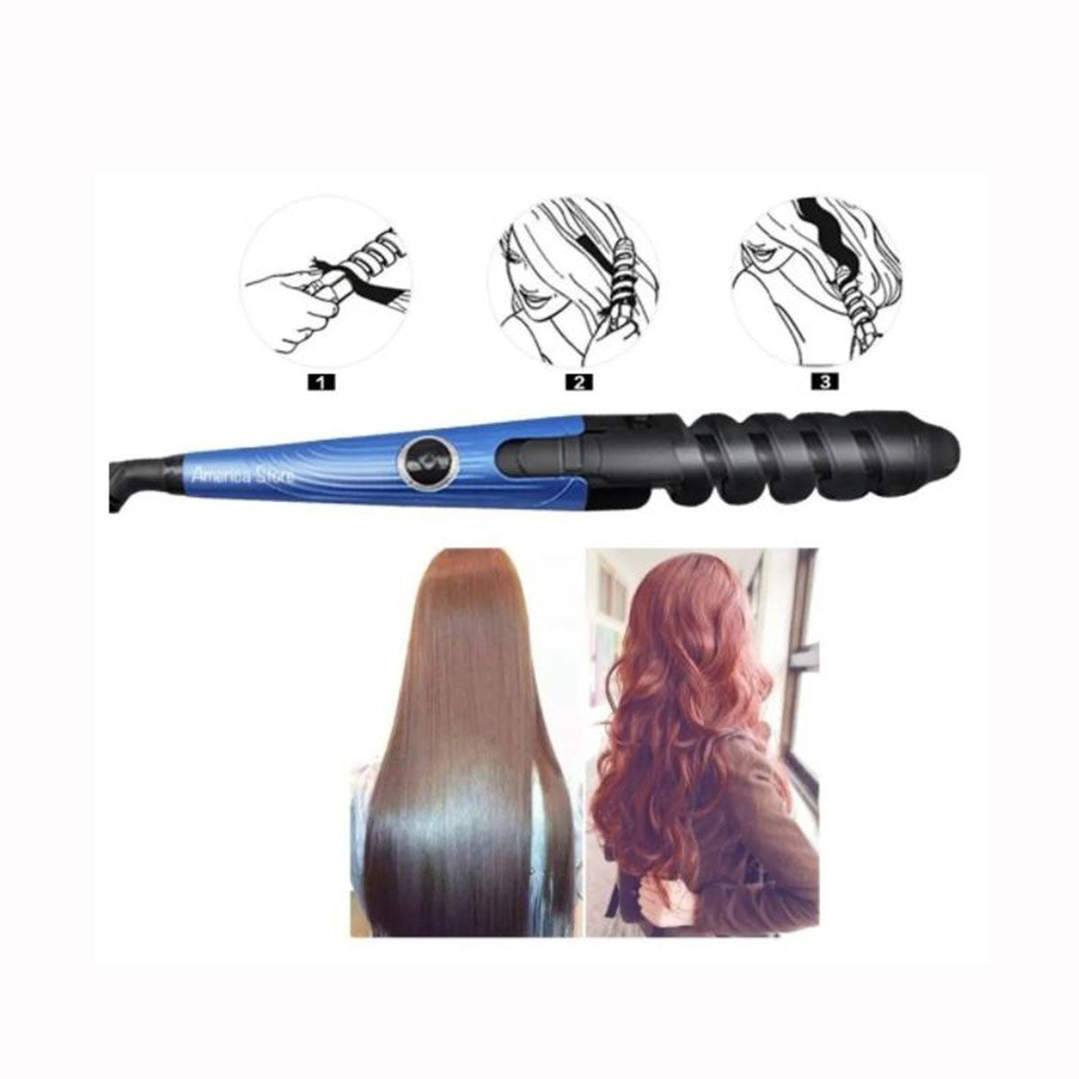 Super Combo 3X1 Plancha Digital + Rizador + Peine