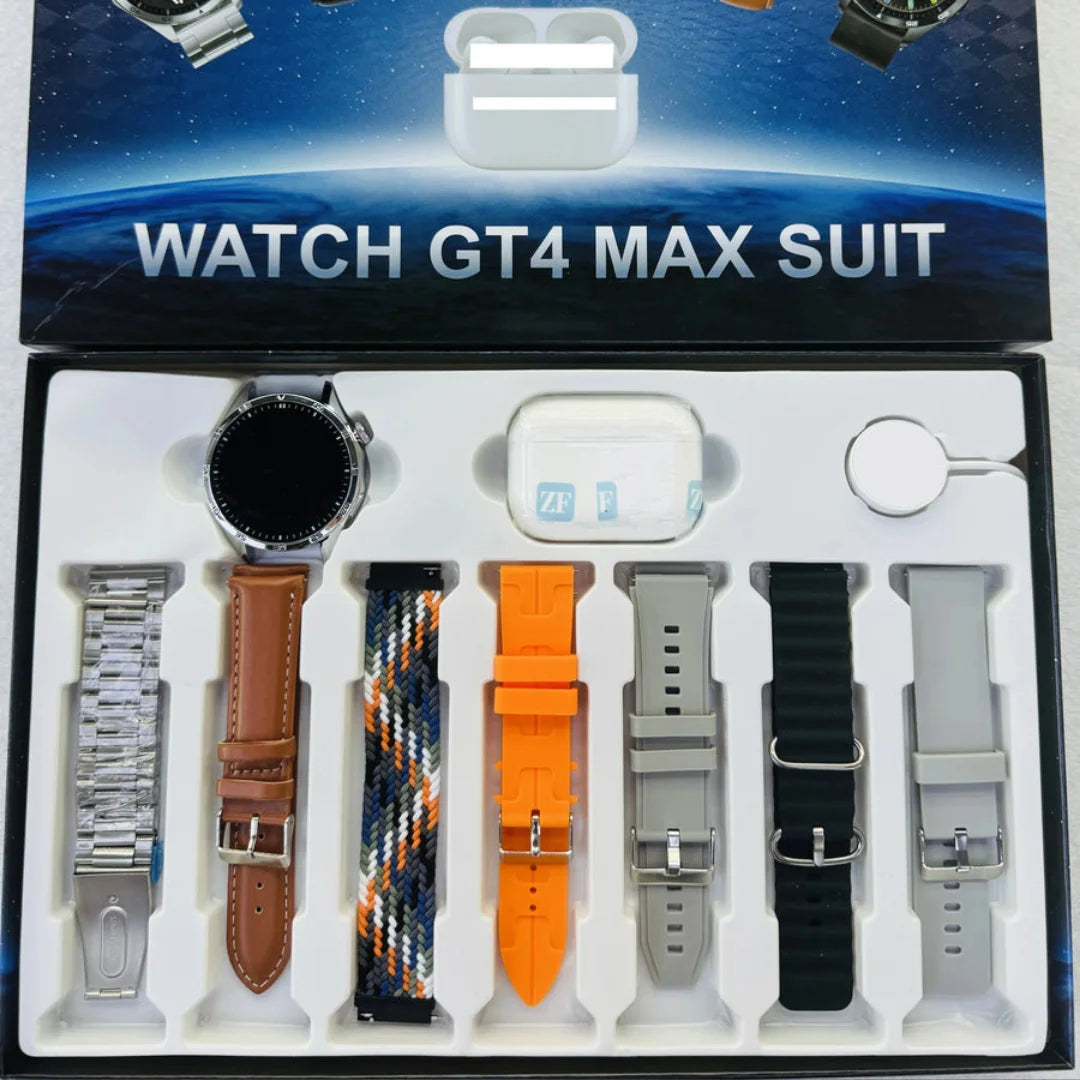 El Combo Perfecto: Reloj Inteligente+Audífonos+7 Manillas Intercambiables