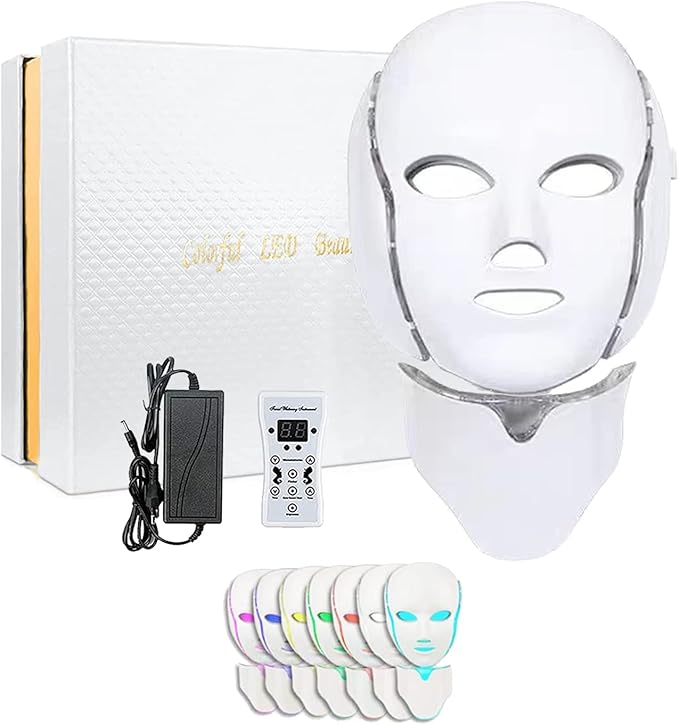 MASCARA + CUELLO LED DE 7 COLORES - FOTOTERAPIA FACIAL