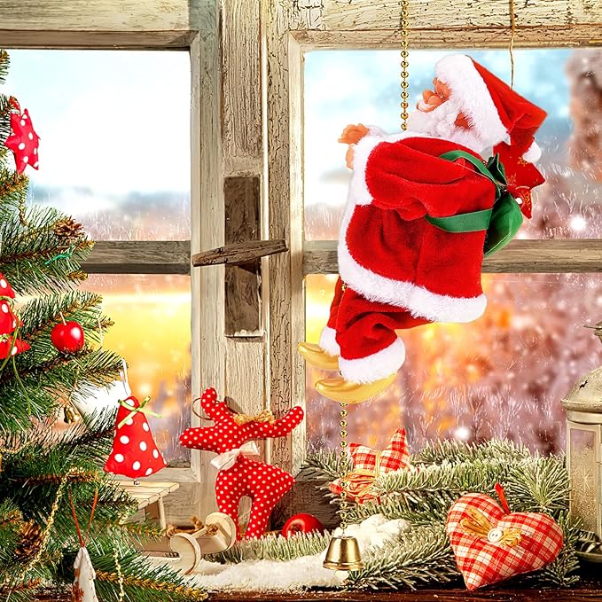 Papa Noel Escalador- La Decoración que le da Vida a tu Navidad