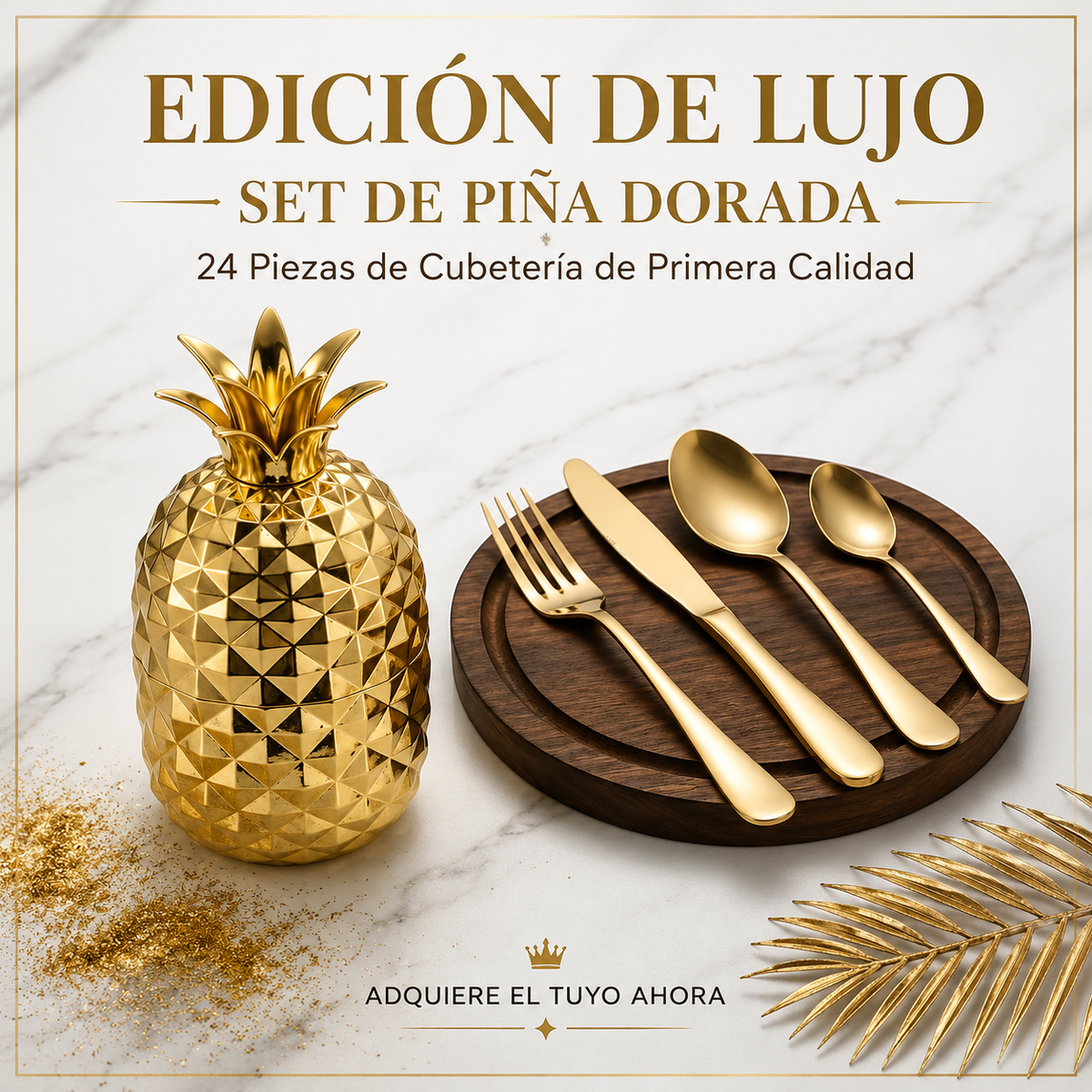 ✨🍍🥚SET DE CUBIERTOS X 24 - DISEÑO PIÑA Y DISEÑO HUEVO 🍍🥚✨